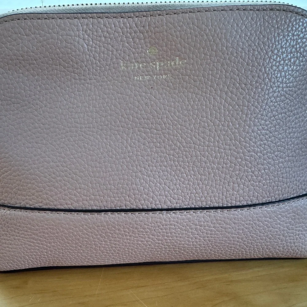 NEW KATE SPADE Leather Blush Pink Southport Ave Hanna Crossbody Bag zip closure - Picture 10 of 11